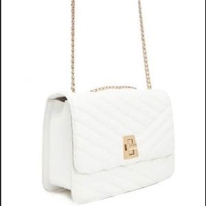 BRAND NEW Forever 21 White Quilted Chain Purse